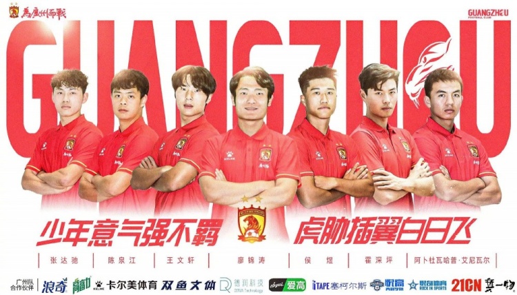 廣州隊球員王文軒轉會重慶銅梁龍，今年25歲，司職中衛 ​​​