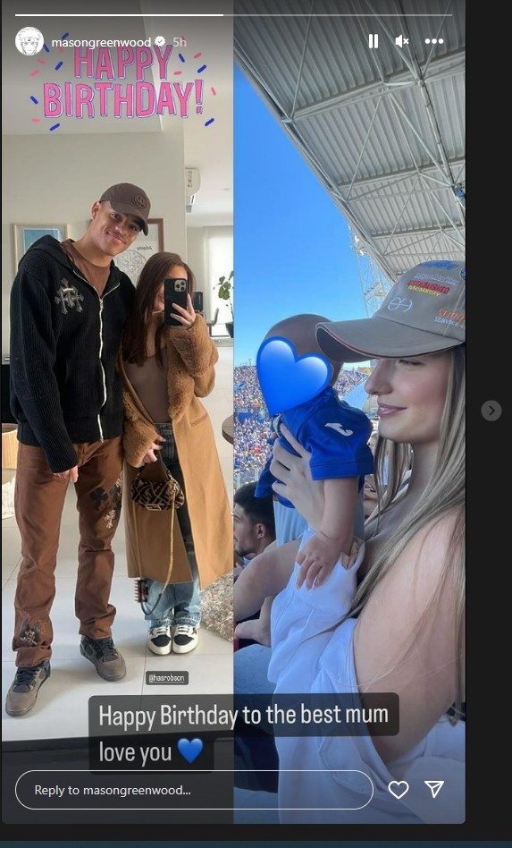 太陽報：格林伍德和女友的第二個女兒在本周早些時候出生
