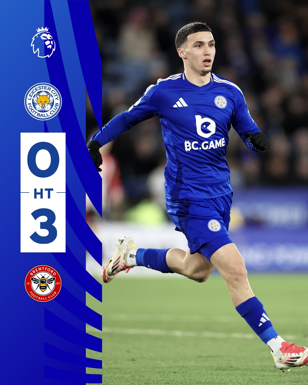 半場0-3！萊斯特若不進球輸球，將主場6連敗0進球創曆史最糟戰績