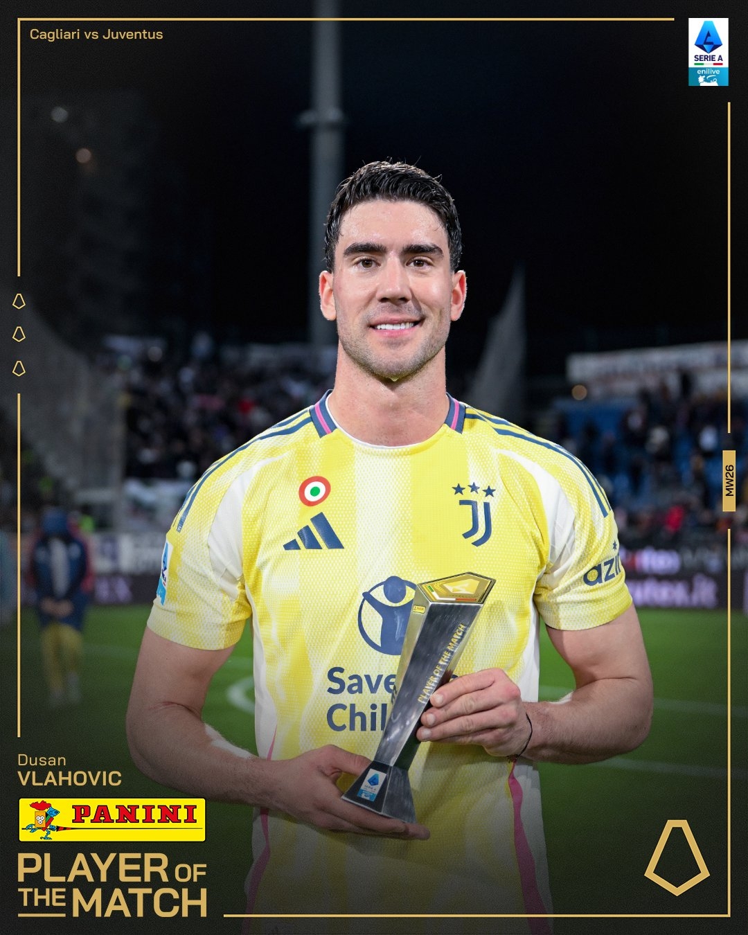 打進致勝進球！弗拉霍維奇當選尤文1-0卡利亞裏全場最佳球員