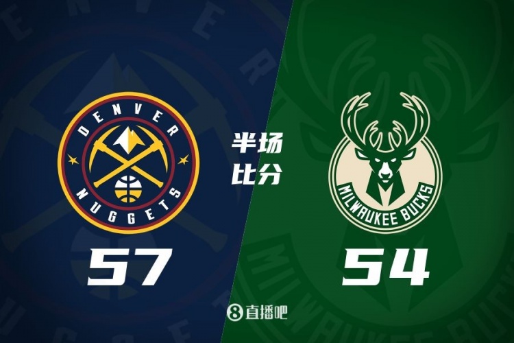 半場戰報：約基奇18分10板5助 字母哥10分7板 掘金領先雄鹿3分